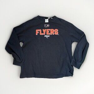 Y2K CCM Philadelphia Flyers Hockey NHL Pro Long Sleeve T-Shirt Men's Sz L